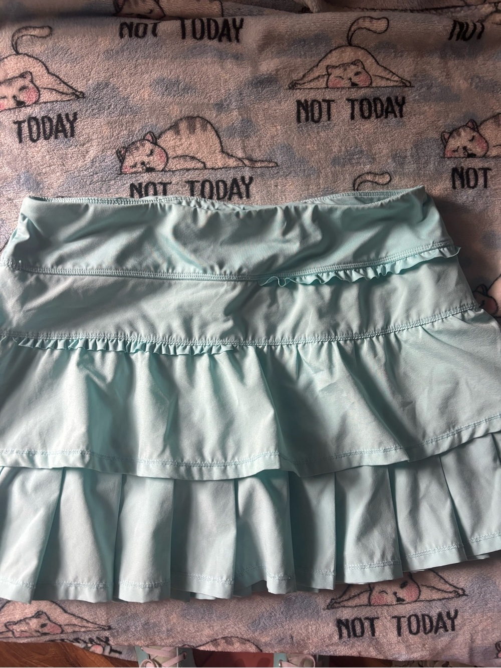 Light Blue Tiered Ruffle Women's Skirt
